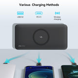 Mione M102 10000mAH Wireless Charging Power Bank