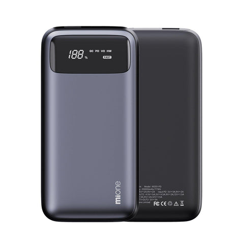 Mione M201 20000mAh 22.5W Fast Charge Power Bank With LCD Display