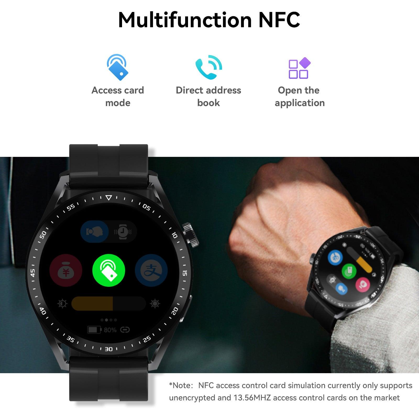 Mione MiW03 Smart Watch for Android iOS Phones Support QI Wireless Charging