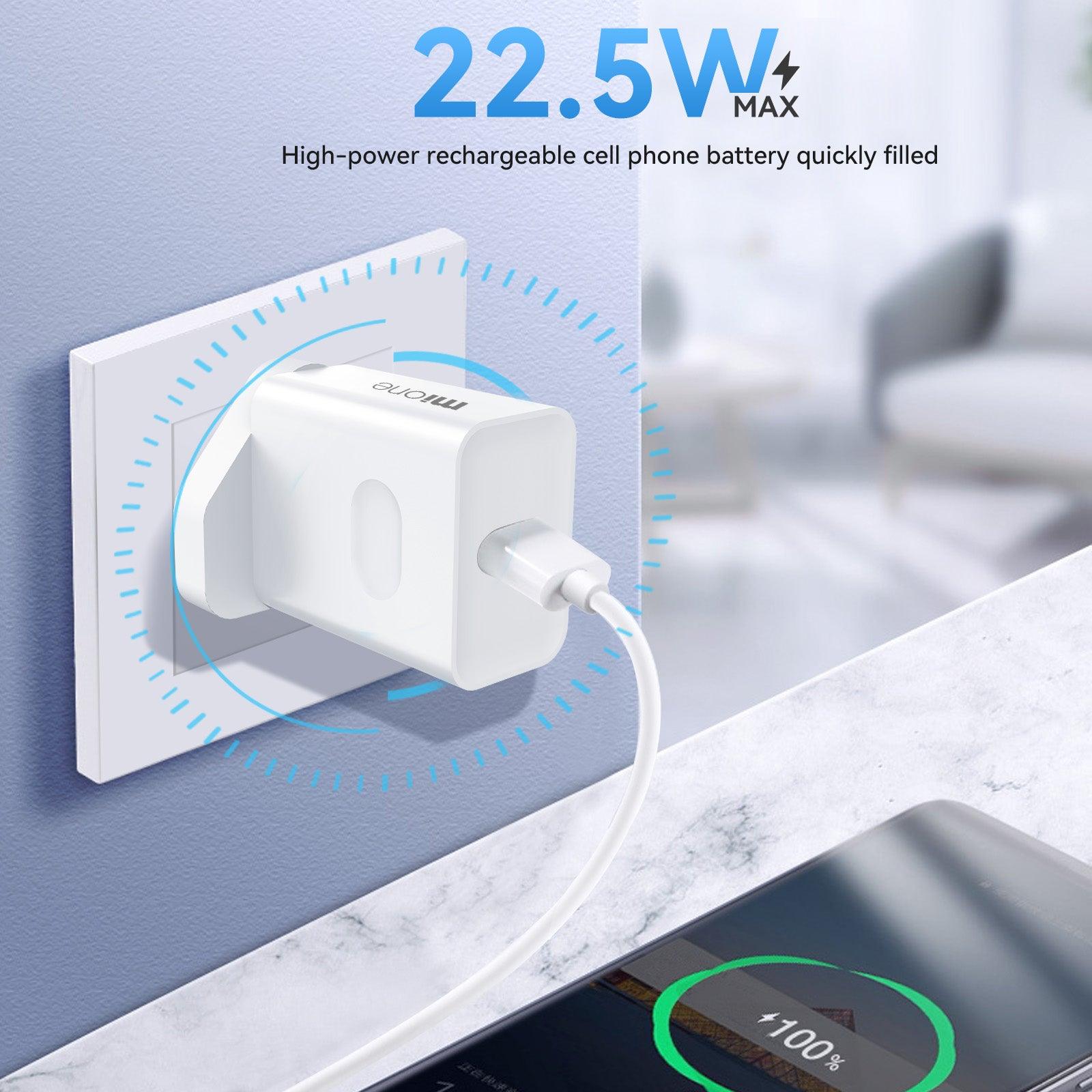 Mione Mic02 22.5W PD3.0 Wall Charger for Android IOS And Tablet
