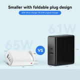Mione Mic04 Multiport 65W Fast Charger Plug Travel Power Adapter