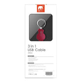 Mione XR02 3 In 1 Premium Nylon Retractable Charging Cable