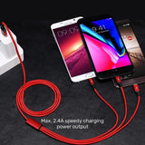 Mione XR03 1.5m 3 in 1 Premium Nylon Braided Charging Cable